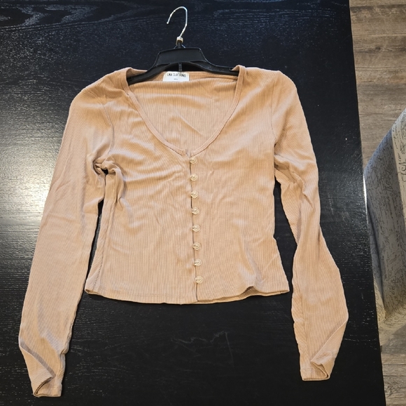NWOT! LNA Ribbed Button Up Top
